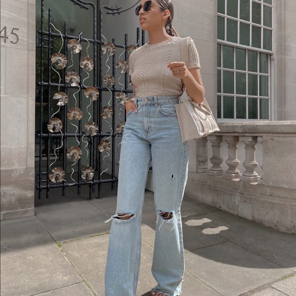 ZARA WIDE LEG JEANS - Picture 8 of 11